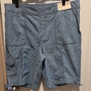 St. John's Bay Light Blue Women's Bermuda Shorts